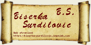 Biserka Šurdilović vizit kartica